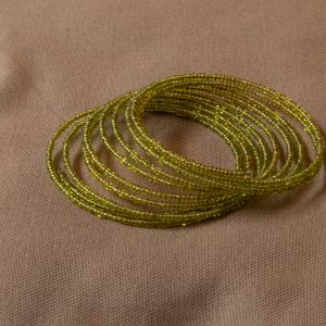 Groene wikkel-kralenarmband